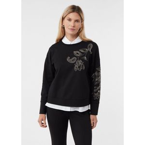 COMMA - Dames sweater - Maat XS - Vrouwen - ZWART -