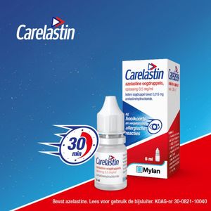 2x Carelastin Oogdruppels bij Hooikoorts 6 ml