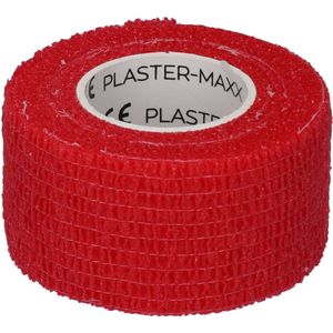 Plastermaxx - Waterproof - Pleisters op Rol - Rood - 5-pack - Hypoallergene en Elastische Pleister - 450cm x 2,8cm