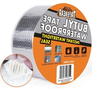 Waterproof Sealant Tape - 2"" x 33 Feet Aluminum Foil Channel Sealing Tape - RV Roof Repair & Boat Seal - Butyl Tape