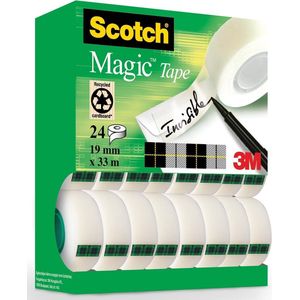 Plakband 3m scotch 810 19mmx33m magic onzichtbaar | Doos a 24 stuk