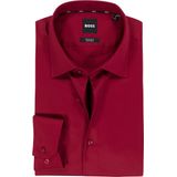 BOSS - Joe - Overhemd - Donkerrood - Regular Fit - Popeline