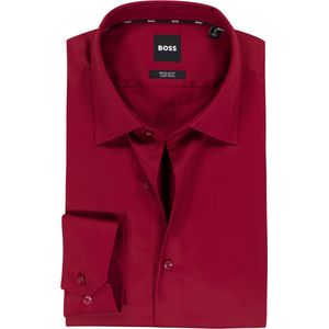 BOSS - Joe - Overhemd - Donkerrood - Regular Fit - Popeline