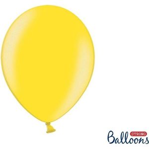 Partydeco Ballonnen Metallic Strong geel - 30 cm - 10 stuks