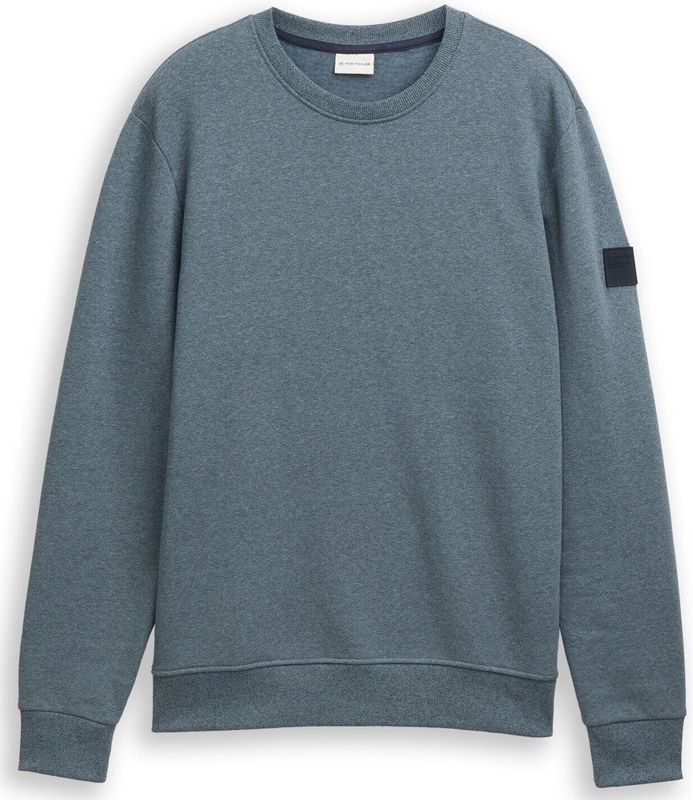 TOM TAILOR Sweatshirt voor heren, 38224 - Real Teal Blue, XXL
