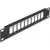 Delock - 10″ Keystone Patchpaneel - Zwart - 10 Poorten