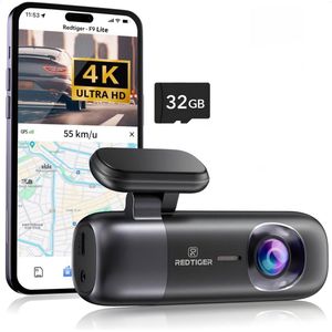 RedTiger F9 Lite Dashcam voor auto - Ultra 4K - Voor Camera - WiFi en GPS - met App - Dashcams - Sony Sensor - Nachtzicht - Parkeerbewaking - G Sensor - Loop opname -