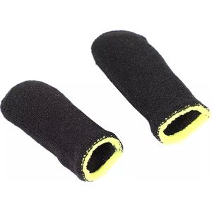 Game handschoenen geel voor touchscreen 2 stuks - Koolstofvezel - Vinger mouwen voor pubg - Mobiele games - Call of duty - Fortnite - Clash of clans
