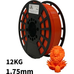 Oranje PLA+ 12kg 3D Printer Filament 1.75 mm - Hoge Kwaliteit en Duurzaam - Compatibel met Creality, Bambu Lab, Esun en Andere 3D Printers - Voor 3D Printen van Prototypes, Modellen, Accessoires - voor Professioneel en Thuisgebruik