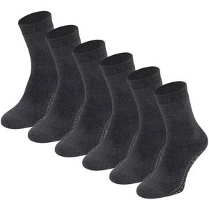 Dames Antislip Sokken - Zwart - 6 Paar - Katoen