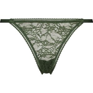 Hunkemöller Dames Lingerie Hoog uitgesneden brazilian Lyla - Groen - maat L