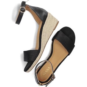 Omoda 0577-3b Espadrilles - Zomer Schoenen - Dames - Zwart - Maat 36