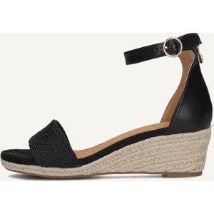 Omoda - Zwarte Espadrilles met Sleehak - Dames
