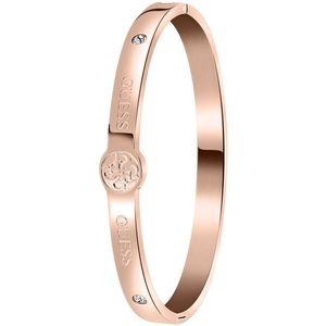 Guess Dames Guess roseplated bangle 4G logo - Staal - Armband - Cadeau voor vrouwen - Stijlvol - 58 mm - Rosékleurig