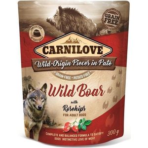 Carnilove Dog Pouch Pate Wild Boar with Rosehips 300 gram -  - Honden droogvoer