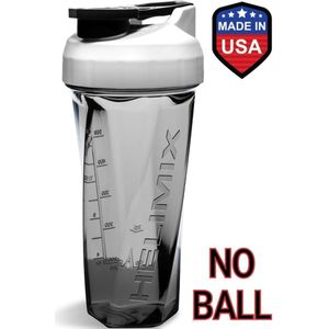 Helimix Drinkfles Shaker beker Wit - 828ml - Geen blending bal of garde nodig - Beste draagbare pre-workout wei-eiwit fitness beker - Mixt Cocktails, Smoothies en Shakes - Bidon is vaatwasserbestendig