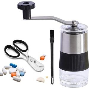 Dutchers.® Pillenvergruizer - * - Inclusief Pillensnijder + Schoonmaakborsteltje! - Gemakkelijk te reinigen - Hoogwaardig RVS Materiaal - Voor Langdurig Gebruik - Tabletvergruizer - Vrij van Schadelijke Stoffen! - Voor het Fijnmalen van Medicatie