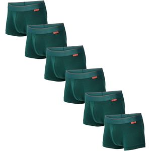 Undiemeister Korte Boxershort Heren - 6-pack - Misty Forest (Groen) - Naadloos Ondergoed Premium Onderbroeken Heren - Mellowood Tencel - Ademend, Anti-Bacterieel - Trunks - Maat L