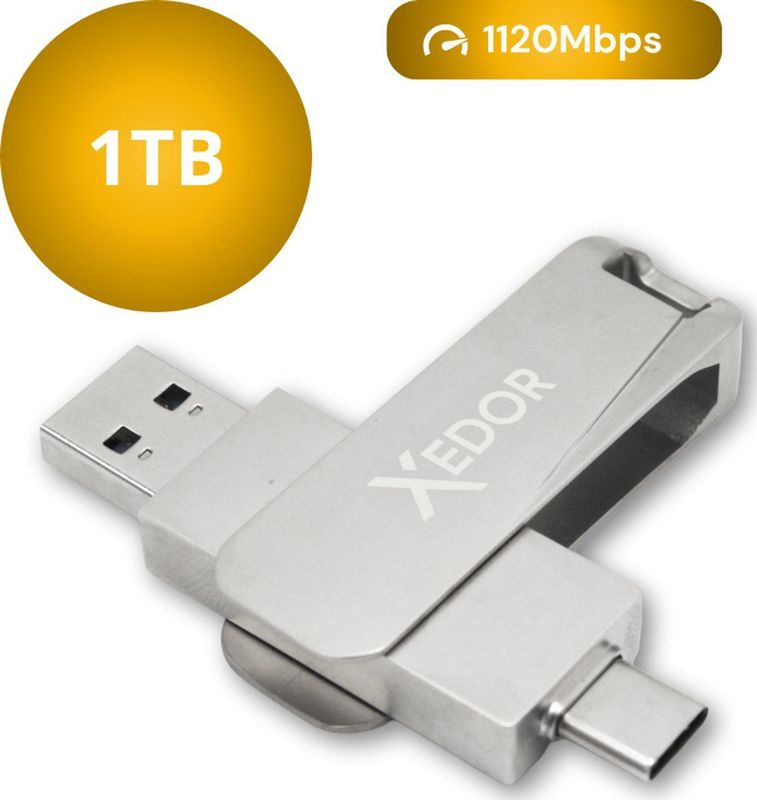 Xedor - Base - USB Stick - 1 TB - 1120Mbps - USB C en A