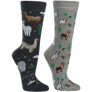 Grappige sokken | Dames sokken | Heren sokken | Thema: Alpaca | Merk: Feterz | Maat: 36-41 / 42-47 | 2 Paar