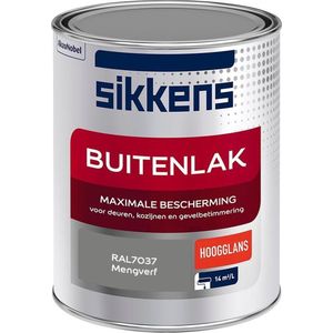 Sikkens Buitenlak - Verf - Hoogglans - Mengkleur - RAL7037 - 1 liter