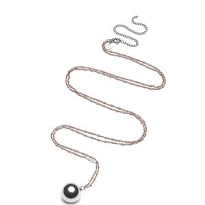 Proud MaMa basic babybel stainless Steel ZILVER en BLAUW | Zwangerschapsketting | Proud MaMa | Babybel Bola | Cadeau zwangerschap | Nikkelvrij