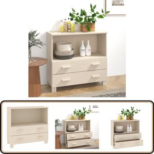 vidaXL Dressoir HAMAR - Honingbruin - 85x35x80 cm Dressoir - Houten Dressoir - Salontafel - Tv Tafel - Livingroom Furniture