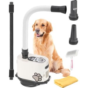 2-in-1 Professionele Hondenföhn met Instelbare Snelheid en Temperatuur - 2000W en 1000W