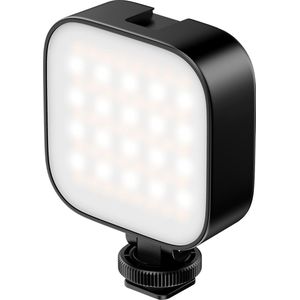 Ulanzi U60 RGB Videolamp — 72 kleuropties en 18 lichteffecten — LED-display — Compact en oplaadbaar — 2.500 mAh batterij — Zwart