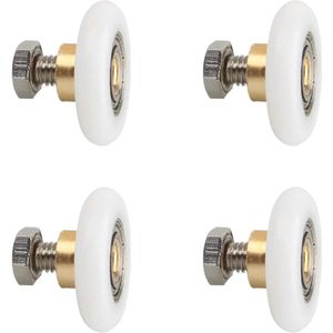 4 Stuks Douche Deur Rollen Wielen Katrol Loper Geschikt Voor Badkamer Schuifdeuren(20mm)