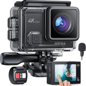 Surfola SF430PRO - Actioncamera 4K - WiFi - 60FPS - 20MP - 8X Zoom
