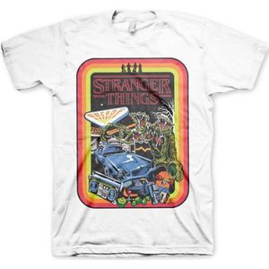 Stranger Things Heren Tshirt -M- Retro Poster Wit