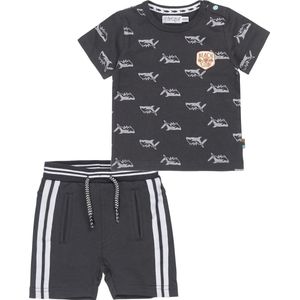 Dirkje - Kledingset(2delig) - Korte broek bruin met bies - Shirt bruin met print - Maat 92