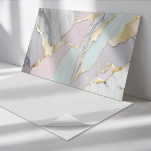 Wallfluent Vinyl Wandpaneel - Abstract marmerpatroon Wandpaneel PVC - 120 cm x 60 cm - Roze Vinyl Wandpaneel - Set van 1 - Rechthoekig Wandbekleding Vinyl - Texturen Wandpaneel - Zelfklevend Wandpaneel - Wandpaneel Keuken en Badkamer
