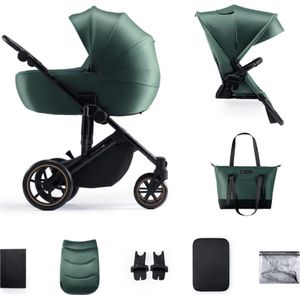 Kinderkraft PRIME2 - Kinderwagen 2in1 tot 22 kg - Praktische accessoires - Groene