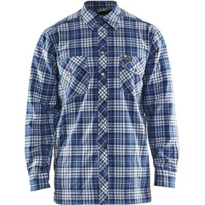 Blaklader Overhemd flanel, gevoerd - Korenblauw/Marineblauw - 2XL