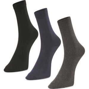 Alpaca-wollen sokken (Maat 41-47) - 3 Paar - Dun - Zwart/Donker Blauw/Donker Grijs - American Alpaca - Mannen