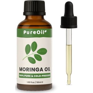 PureOil - Moringa Olie - 50ml - 100% Puur, Natuurlijk & Vegan - Koudgeperst - Voor Haar | Huid | Gezicht | Scalp | Nagels - Haarolie voor Haargroei