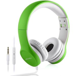 StayPowered Hoofdtelefoon voor Kinderen - Veilig en Comfortabel Luisteren - Volumebegrenzing 85 dB - Shareconnector - Verstelbaar - Geschikt voor iPod/iPad/iPhone/Android - Ideaal voor 2-8 jaar - Groen - Levering Sneller dan Aangegeven!