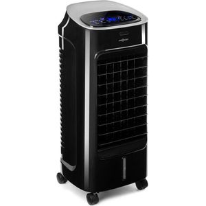 Oneconcept - Coolster- 60W Luchtkoeler Met Waterkoeling- 4-In-1 Verdampingskoeler- Luchtbevochtiger- Luchtreiniger & Ventilator- Mobiele Airco- Luchtkoeler Met 4L Tank- Aircooler Met Wieltjes- 2 Koelelementen- 320 M³/H