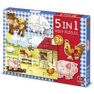 Boerderij Puzzel (2-12 Stukjes, 5 in 1)