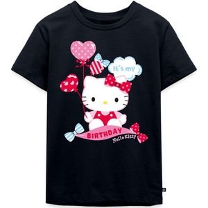 Hello Kitty Met Ballonnen Jarig Ontwerp Premium T Shirt Kinderen