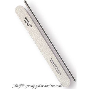Nagelvijl Professioneel 5 stuks - Nail file straight black - 100/180 gritt - Speedy - Japans kwaliteit zebra papier - Metis