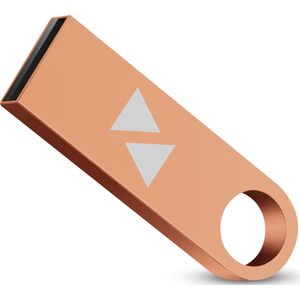 USB stick 2.0 Roze Aluminium Stijl 128GB wit logo Hoge capaciteit voor bestanden en gegevens