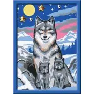 Ravensburger CreArt Wonderful Wolf Family - Schilderen op nummer voor kinderen