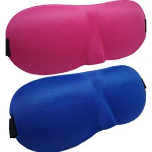 3D Slaapmaskers Blauw & Roze - Thuis – Slaapmasker - Verduisterend - Onderweg - Vliegtuig - Festival - Slaapcomfort - oDaani