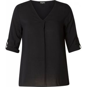 BASE LEVEL CURVY Yanina Blouse - Black - maat 3(52)