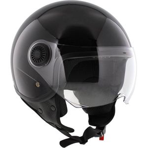 Vito Loreto jethelm glans zwart XS