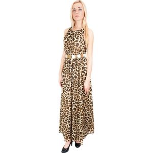 Maxi-jurk zonder rug - luipaardprint