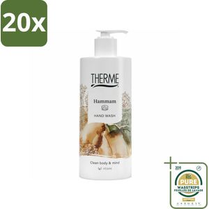 20 x Therme - Hammam - Handzeep - Hydraterend - Verzorgend - 300ml - Grootverpakking - Hammam Handzeep - Handzeep Hammam - Handwas Hammam - Hydraterende Handzeep - Wellness Handwas